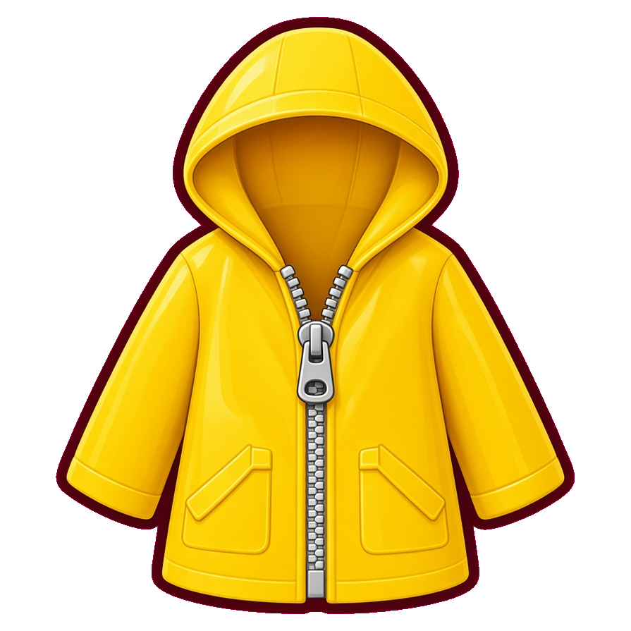 Raincoat zipper